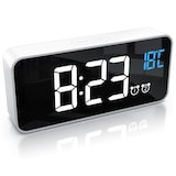 thumbnail of BEARWARE digitaler Wecker mit Netzteil und extra großem 2200 mAh Akku - Musikwecker Reisewecker - 13 Songs und Klingeltöne - Temperaturanzeige