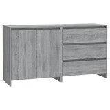 thumbnail of Helloshop26 - Aparador cómoda armario mueble de almacenaje organizador cocina salón juego de 2 madera de ingeniería Sonoma gris 02_0036980