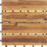 thumbnail of tectake ladrilhos para terraço Tabula 4 ripas - Conjunto de 20 castanho