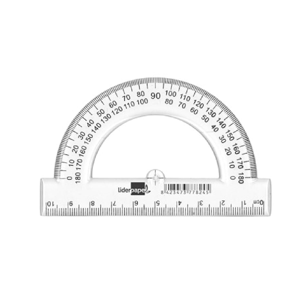 LIDERPAPEL - Semicirculo 10 cm Plastico