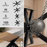 thumbnail of DELUKE® Tischgestell Metall THORN Stahlgestell beschichtet, 71x150x78cm HxBxT| Tischbeine Outdoor Tischfüße Tischuntergestell Schwarz