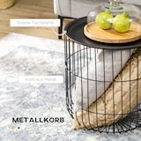 thumbnail of Couchtisch 2er Set runde Beistelltische 40x40x40 cm Schwarz stapelbar mit abnehmbarer Tischplatte Stauraum Stahlrahmen