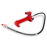 thumbnail of EBERTH hydraulischer Ausbeulsatz 4T mit V-Spreizer, Druckpresse, 7 Druckstücken, 3 Verlängerungen, Pumpe, Schlauch & Koffer