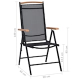 thumbnail of vidaXL Tuinstoelen inklapbaar 2 st aluminium en textileen zwart