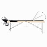 thumbnail of Helloshop26 - Klappbare Massageliege 3-teilig Edelstahl schwarz und beige 02_0001821