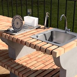 thumbnail of Barbacoa Bailen plus xl con 1 bancada de fregadero y grifo de ladrillo naranja