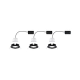 thumbnail of Paulmann Spot encastré LED Nova Coin Kit de base fixe IP44 rond 78mm  Coin 3x6W 3x470lm 230V  2700K Noir mat 94473