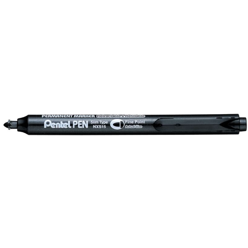 Pentel Permanent-Marker NXS15 mit Druckmechanik, schwarz