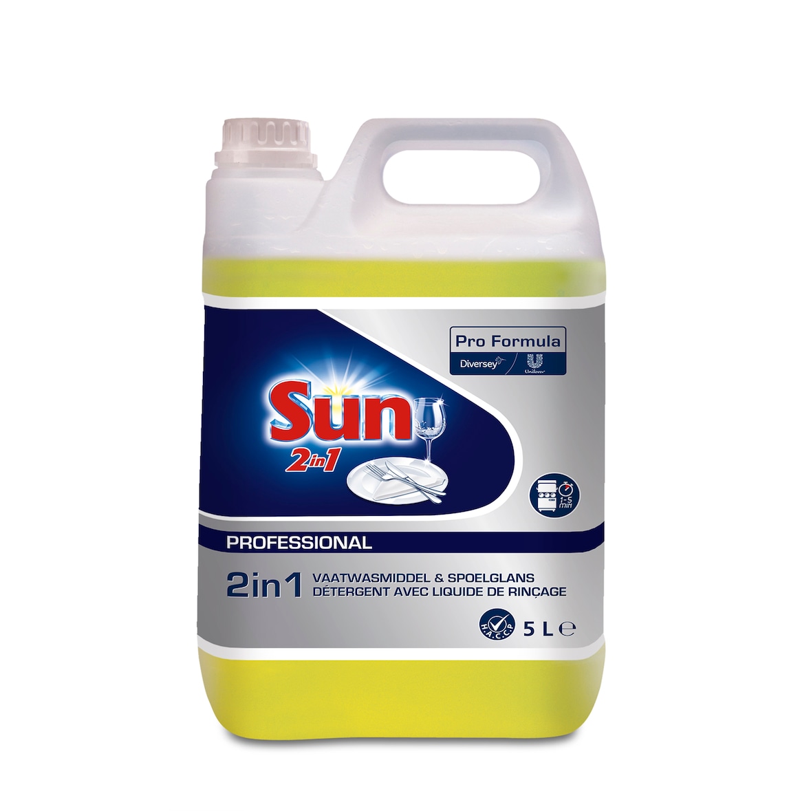 Sun - Liquide de lavage concentré avec fonction d’aide au rinçage 5L