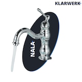 thumbnail of NALA | vintage hotel gastro chroom glanzende lage badmengkraan | retro premium RVS kraan wastafel klein | mengkraan 2 aansluitingen