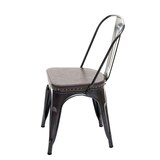 thumbnail of 4er-Set Esszimmerstuhl HWC-H10e, Küchenstuhl Stuhl, Chesterfield Metall Kunstleder Industrial Gastro ~ schwarz-braun