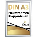 thumbnail of Dreifke® Plakatrahmen DIN A3 | 25mm Alu Profil, eckig | silber | Bilderrahmen Klapprahmen Wechselrahmen Posterrahmen Rahmen | Dreifke®
