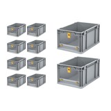 thumbnail of PROREGAL Eurobox NextGen Insight Cover | HxBxT 22x30x40 | 20 Liter | Hoch/Gelb | Eurobehälter, Transportbox, Transportbehälter, Stapelbehälter