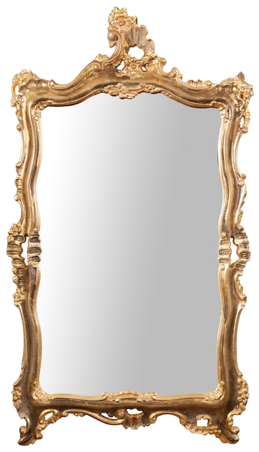 Cornice Profonda Specchio Rotondo Da Parete Elsie, Cornice Oro Opaco, Diametro 60 Cm (L) - Per Soggiorno, Camera, Bagno Specchio Con Cornice Oro Opaco