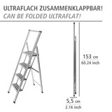 thumbnail of WENKO Alu-Design Klapptrittleiter 4-stufig Silber