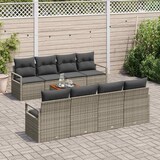 thumbnail of vidaXL Garten-Sofa-Set mit Kissen 9 pcs Grau Poly Rattan