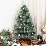 thumbnail of Árbol de Navidad 90 cm árbol de Navidad con fibra óptica árbol de Navidad artificial con 90 luces LED y 90 ramas para interior verde y blanco