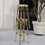 thumbnail of METRO PROFESSIONAL Taburete de bar Bistro, apilable, aluminio/ratán PE, amarillo