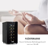 thumbnail of Klarstein Bellevin 18 Uno Weinkühlschrank 50 Liter 11-18 °C LED Touch SingleZone Schwarz