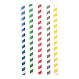 thumbnail of Gerade Strohhalme gestreift Ø1X20 Cm Assorted Papier (2400 Einheiten)