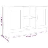 thumbnail of vidaXL Sideboard Weiß 120x30,5x70 cm Holzwerkstoff