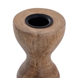 thumbnail of Kerzenständer 2er Set Stabkerzen Kerzenhalter H20/13x6cm rund Kerzenleuchter Mangoholz