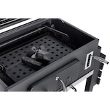 thumbnail of Tarrington House Houtskoolbarbecue Memphis XL, staal, 153 x 71 x 136 cm, met opklapbare zijtafels, deksel met thermometer, 2 wielen, zwart