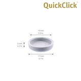 thumbnail of WAGNER QuickClick® Kunststoffgleiter HYPER SLIM - 8er-Set Ersatzgleiter Ø 17 mm - für Basis Ø 17 mm - DE Ware - 15792100