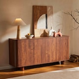 thumbnail of Scandinavisch dressoir met 4 deuren L160 cm donker hout