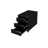 thumbnail of Lüllmann® Rollcontainer, Frontgriffleiste, 3 Schubladen, 610 x 460 x 790 mm, tiefschwarz