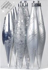 thumbnail of 6 Eiszapfen 15cm Kunststoff Christbaumschmuck Weihnachtskugeln Christbaumkugeln