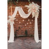 thumbnail of 140cm Musselin Stoff 10m Dekostoff Querbehang Freihanddeko Hochzeit Hochzeitsbogen Hintergrundstoff Fotowand Hintergrund Hochzeitsdeko Ivory Elfenbein