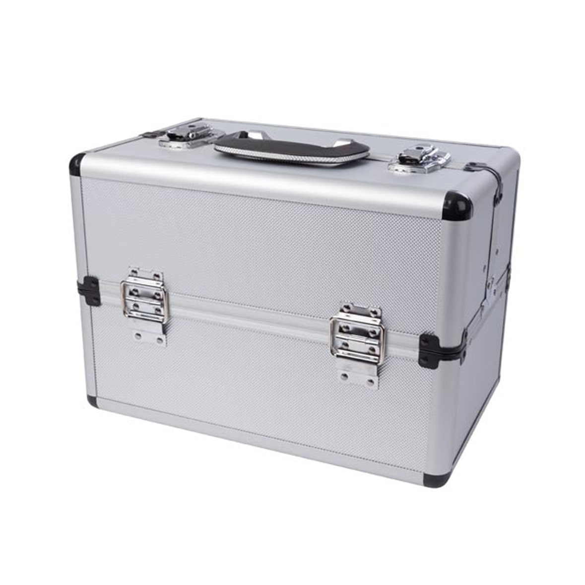 Valise à Outils PEREL avec Compartiments Amovibles - Serrure à Clé - Angles Arrondis - 360 x 220 x 250 mm