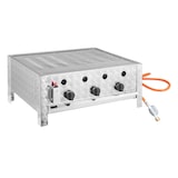 thumbnail of GastroHero Gas Tischbräter mit 3 Brennern, 10 kW, 650x570x270 mm, Outdoor Kombibräter Tischgrill für Gastronomiebedarf