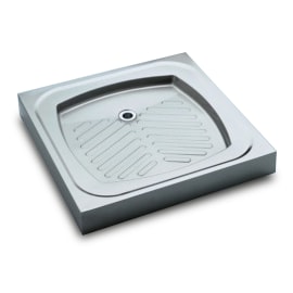 Plato ducha acero inoxidable 750x750x40 mm.