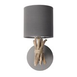 thumbnail of Lampe applique murale artisanale en bois flotté naturel - Fabriquée à la main en France Cendre