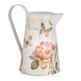 thumbnail of Deko Blech Kanne  20 x 18 x 13 cm Metallblumenvase mit Griff und Ausgießer Vintage Dekoration