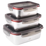 thumbnail of Boîte Inox avec Couvercle PP Ecoinox 800 ml - Lot de 3 - Lacor