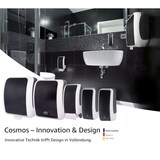 thumbnail of SET: Desinfektionsspender SENSOR, berührungslos Blanc Cosmos versch. Farben+Edelstahlhalterung mit Auffangschale : Farbe - Rot / Weiß