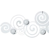 thumbnail of Cabide de parede moderno Orfeo branco com 6 ganchos, ferro elegante, ideal para entrada, quarto e banheiro, feito na Itália