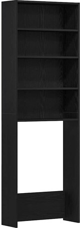 thumbnail of vidaXL Waschmaschinen-Schrank Schwarz Eichen-Optik 64 x 24 x 190 cm
