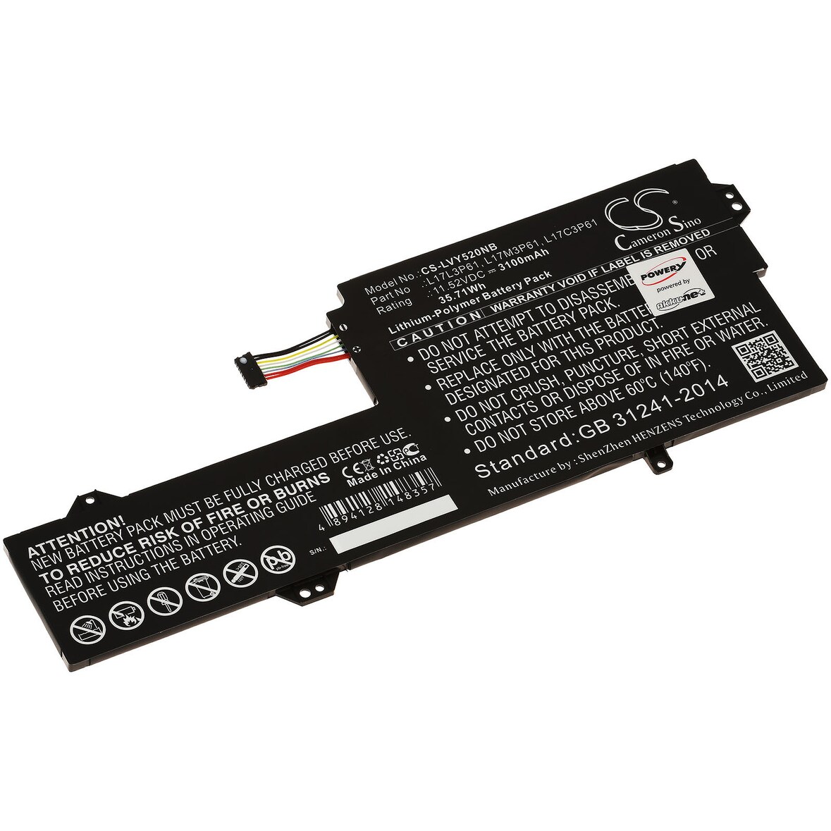 Akku für Laptop Lenovo IdeaPad 320S-13IKB(81AK0039GE)