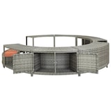 thumbnail of vidaXL Whirlpool-Umrandung Grau Poly Rattan