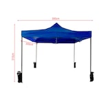 thumbnail of Rebecca Mobili Faltpavillon 3x3 m mit 4 Gewichten aus Metall und blauem Polyester