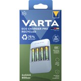 thumbnail of Varta Akku NiMH, Universal Ladegerät, Eco Charger Pro Recycled, inkl. Akkus, 4x Micro, AAA, 800mAh, Retail