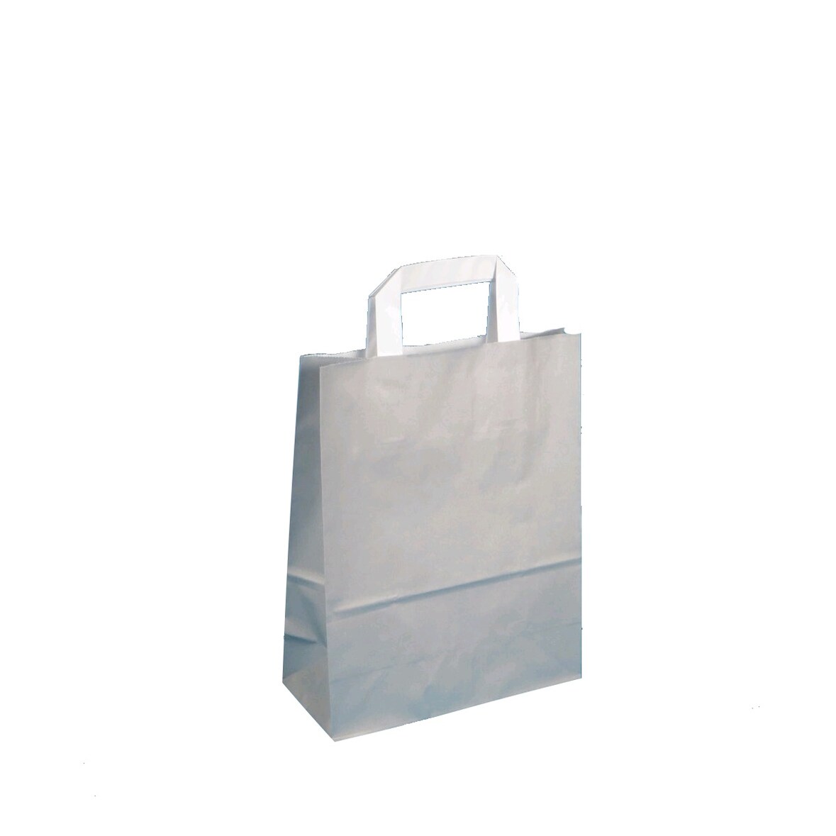 250 Papiertragetaschen Geschenktüten grau / beton M 22+10x28cm