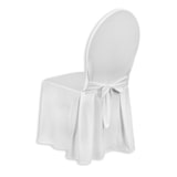 thumbnail of Stuhlhusse weiß mit Schleife  für Bankettstühle