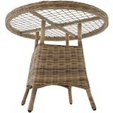 thumbnail of tectake Tuintafel van aluminium en rotan met glazen blad 91 x 73,5 cm  natuur - 403640