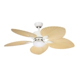 thumbnail of Ventilador de Techo Fabrilamp Torcal Blanco 130cm Aspas Hoja de Palma