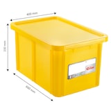 thumbnail of GILAC Bac renforcé HACCP 600 x 400 + couvercle - 55 L - Jaune G119918
